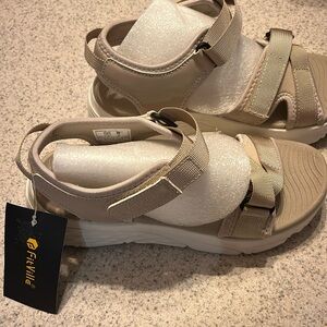 FitVille Womens Sandals Max Cushioning Women's Wide Slippers